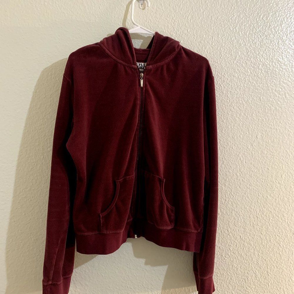 Reflex red velvet zip up size 3XL